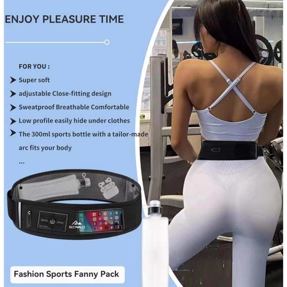 NEW Running Hydration Belt Fanny Pack with Water Bottle - Picture 3 of 16